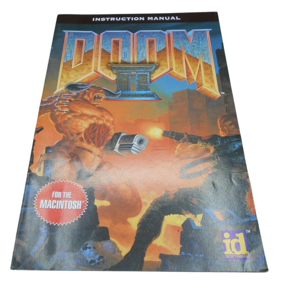 DOOM II: Hell on Earth Macintosh PC Game Instruction Manual ONLY Vintage 1995